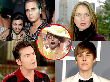 Kourtney Kardashian, Scott Disick, Lara Logan, Charlie Sheen, Justin Bieber, Lady Gaga Kourtney Kardashian, Scott Disick, Lara Logan, Charlie Sheen, Justin Bieber, Lady Gaga